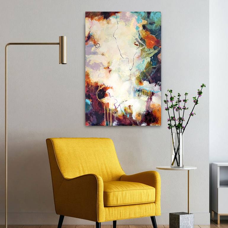 Original Abstract Expressionism Abstract Painting by Maria Morales