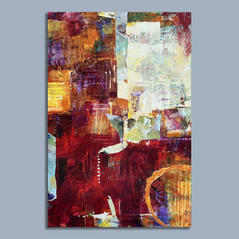 Original Abstract Expressionism Abstract Painting by Maria Morales