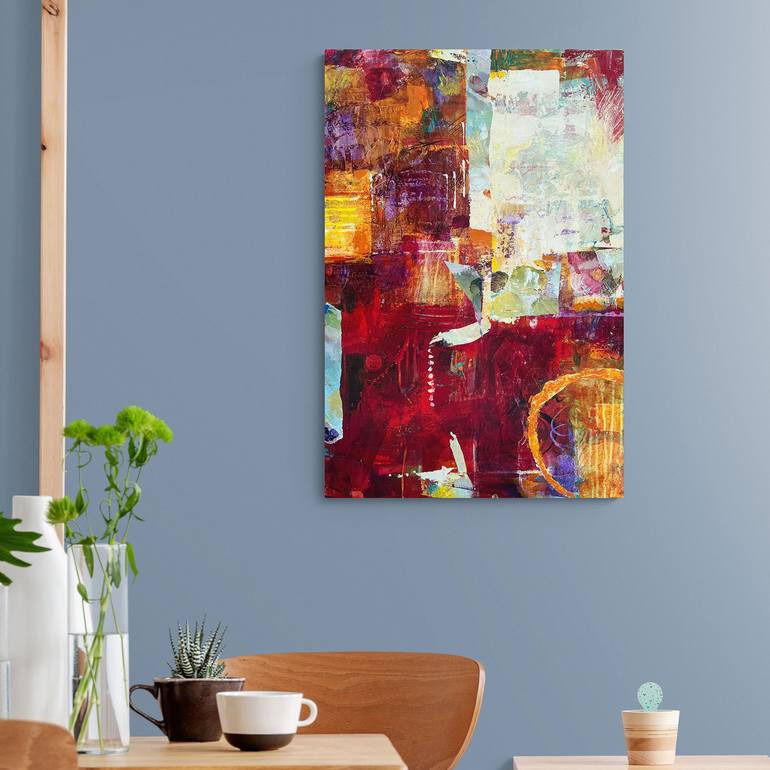 Original Abstract Expressionism Abstract Painting by Maria Morales