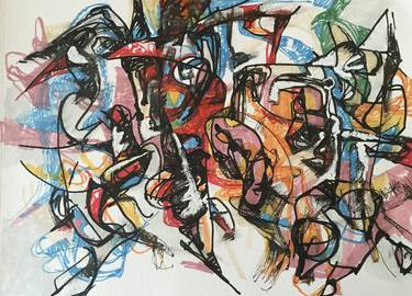Original Abstract Expressionism Abstract Drawings by Michael Ioffe