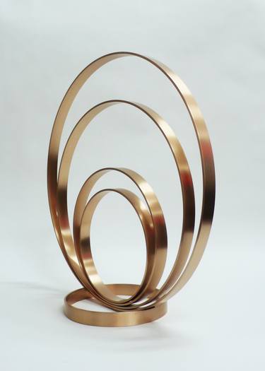 Loop XX - Bronze rings sculpture (Currently in Exhibition) thumb