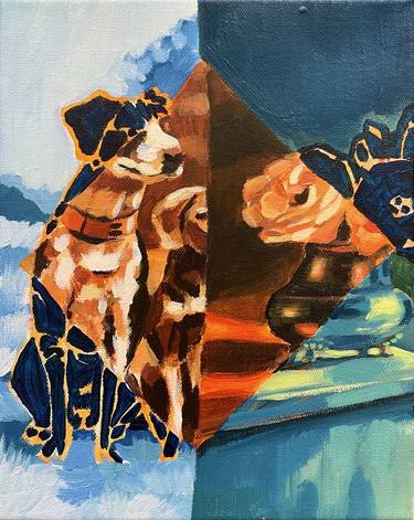 Print of Fine Art Dogs Paintings by Hannah Dean