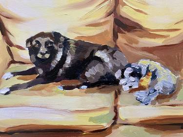 Original Impressionism Dogs Paintings by Hannah Dean