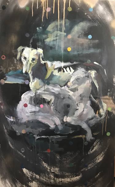 Original Documentary Dogs Paintings by Hannah Dean