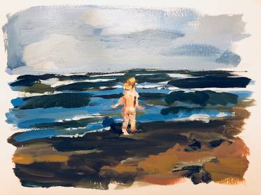 Print of Expressionism Beach Paintings by Hannah Dean