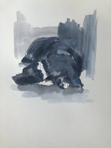 Original Figurative Dogs Paintings by Hannah Dean