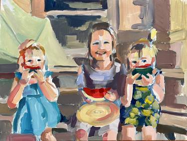 Print of Expressionism Children Paintings by Hannah Dean