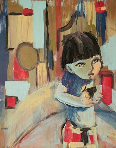 Original Figurative Children Paintings by Marilyn Anderson Wilcox