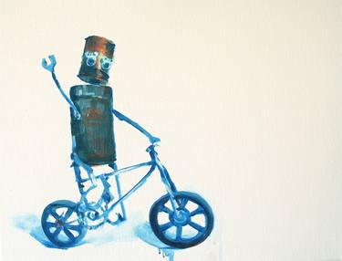 Print of Figurative Bicycle Paintings by Marilyn Anderson Wilcox