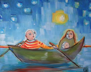 Print of Expressionism Boat Paintings by Marilyn Anderson Wilcox