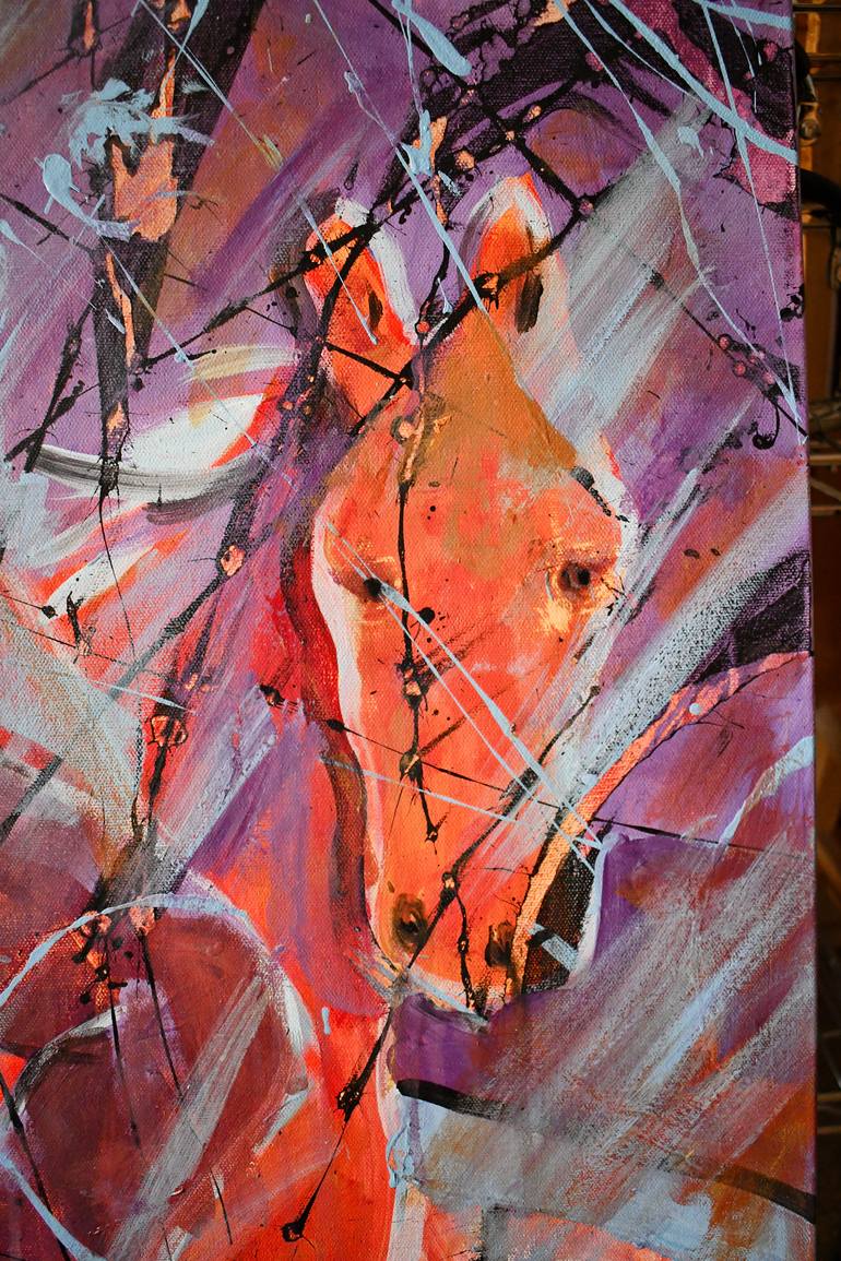 Original Abstract Horse Painting by Marilyn Anderson Wilcox