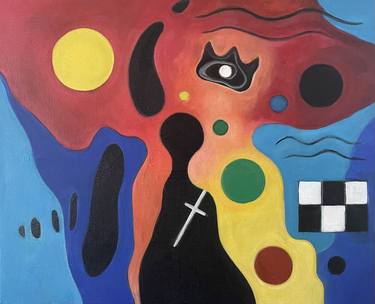 Original Algorithmic Abstract Painting by O' Kahro