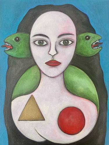 Original Surrealism Women Painting by O' Kahro