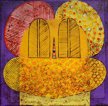 Saatchi Art Artist Gustavo Ortiz; Collage, “yellow mama 2” #art