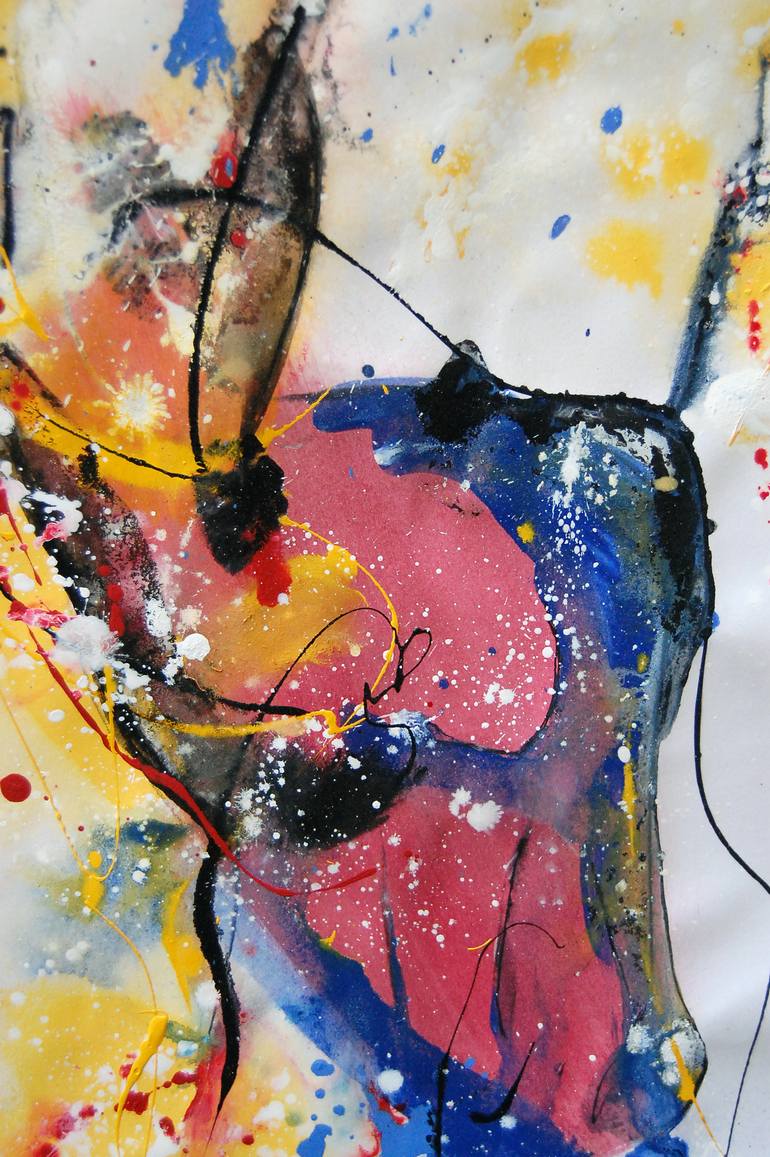 Original Abstract Expressionism Body Painting by Jaume Muñoz