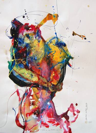 Original Abstract Expressionism Body Paintings by Jaume Muñoz