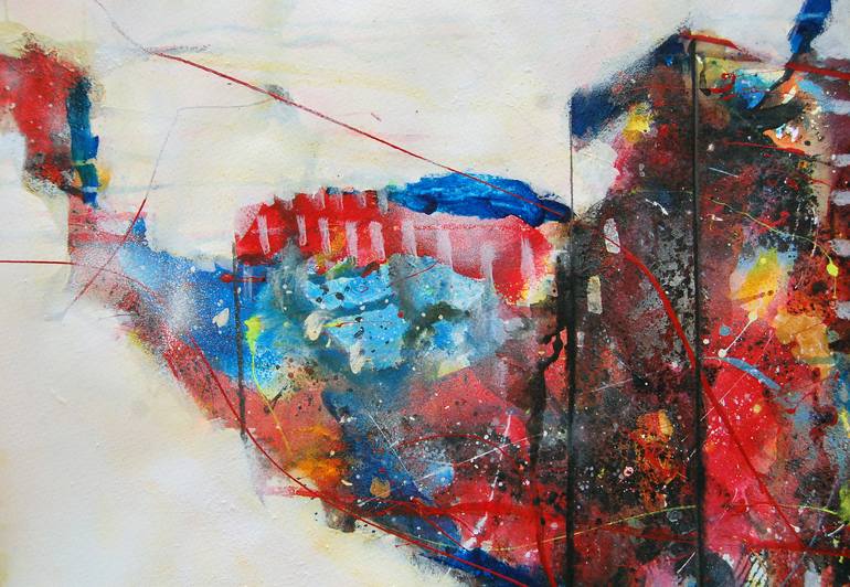 Original Abstract Expressionism Cities Painting by Jaume Muñoz