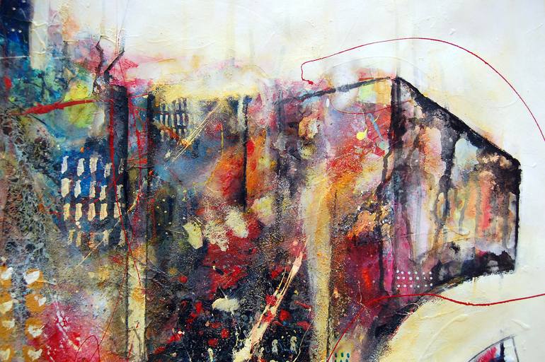 Original Abstract Expressionism Cities Painting by Jaume Muñoz