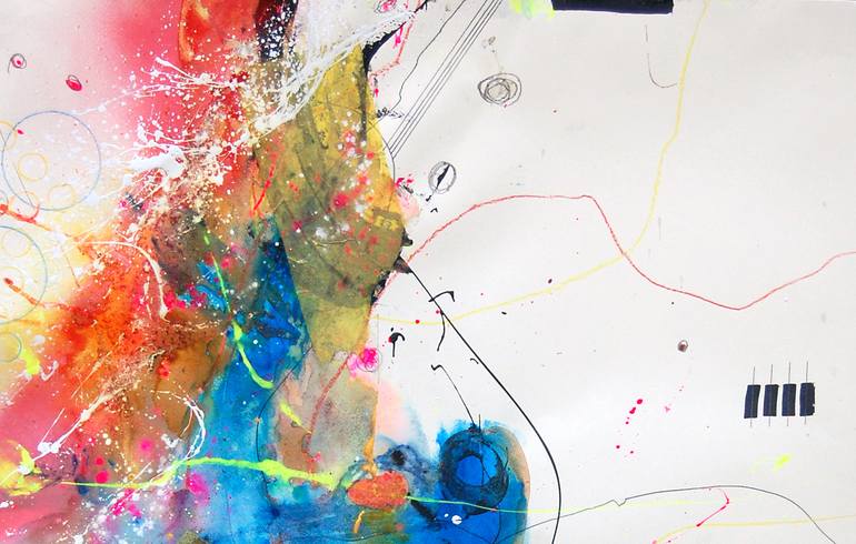 Original Abstract Expressionism Body Painting by Jaume Muñoz