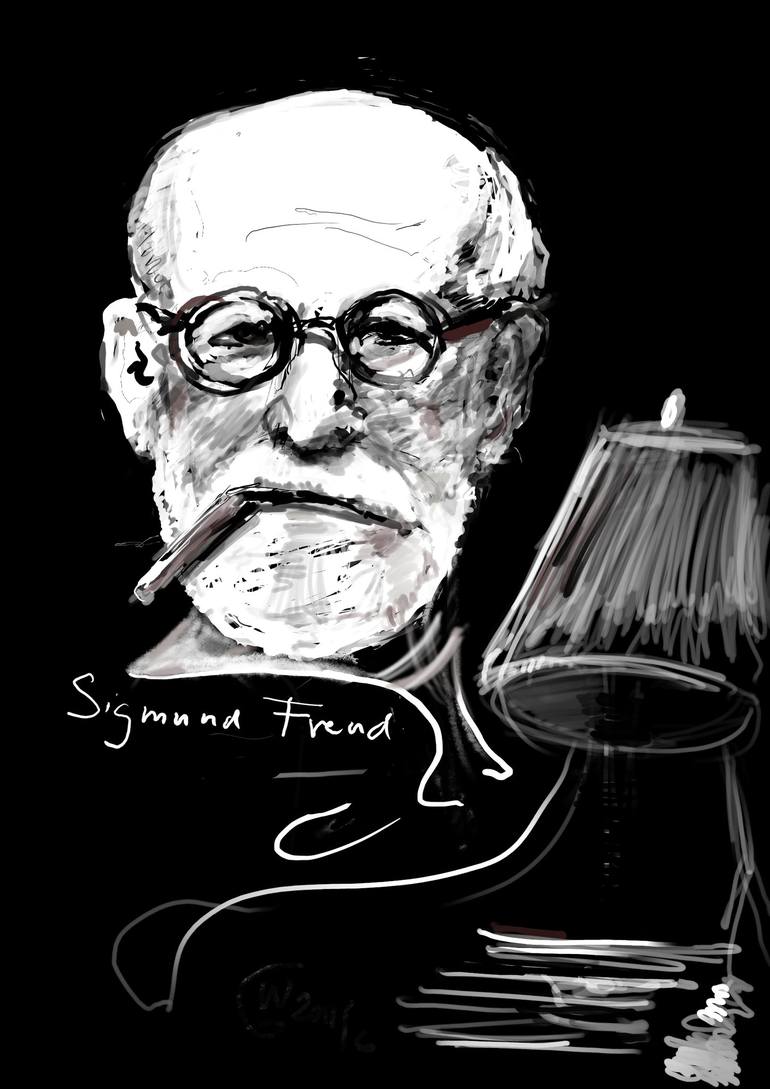 S. Freud Drawing by Gabor Werner | Saatchi Art