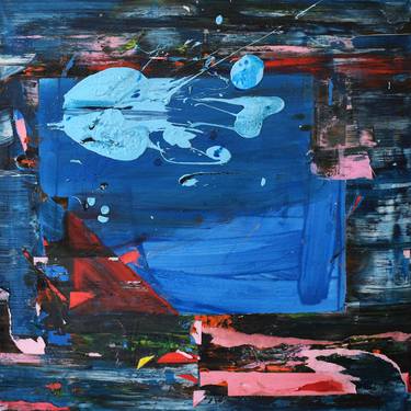 Original Abstract Expressionism Abstract Painting by Karl Meszlenyi