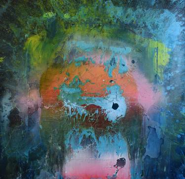 Original Abstract Expressionism Abstract Painting by Karl Meszlenyi