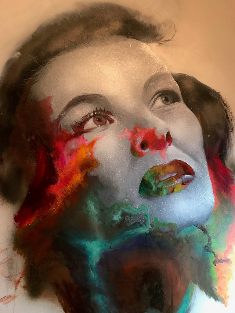 Original Dada Cinema Painting by Regina Jean