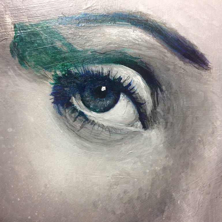 Original Surrealism People Painting by Regina Jean