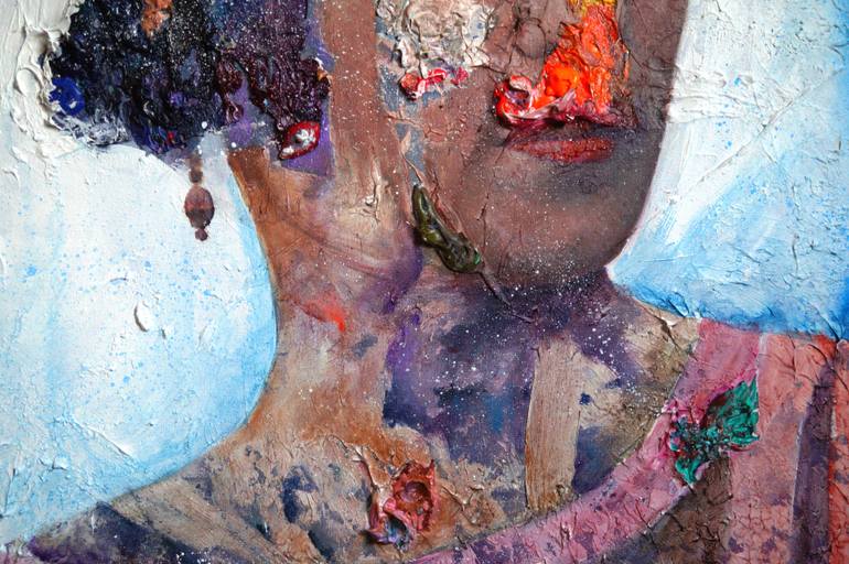 Original Abstract People Painting by Regina Jean