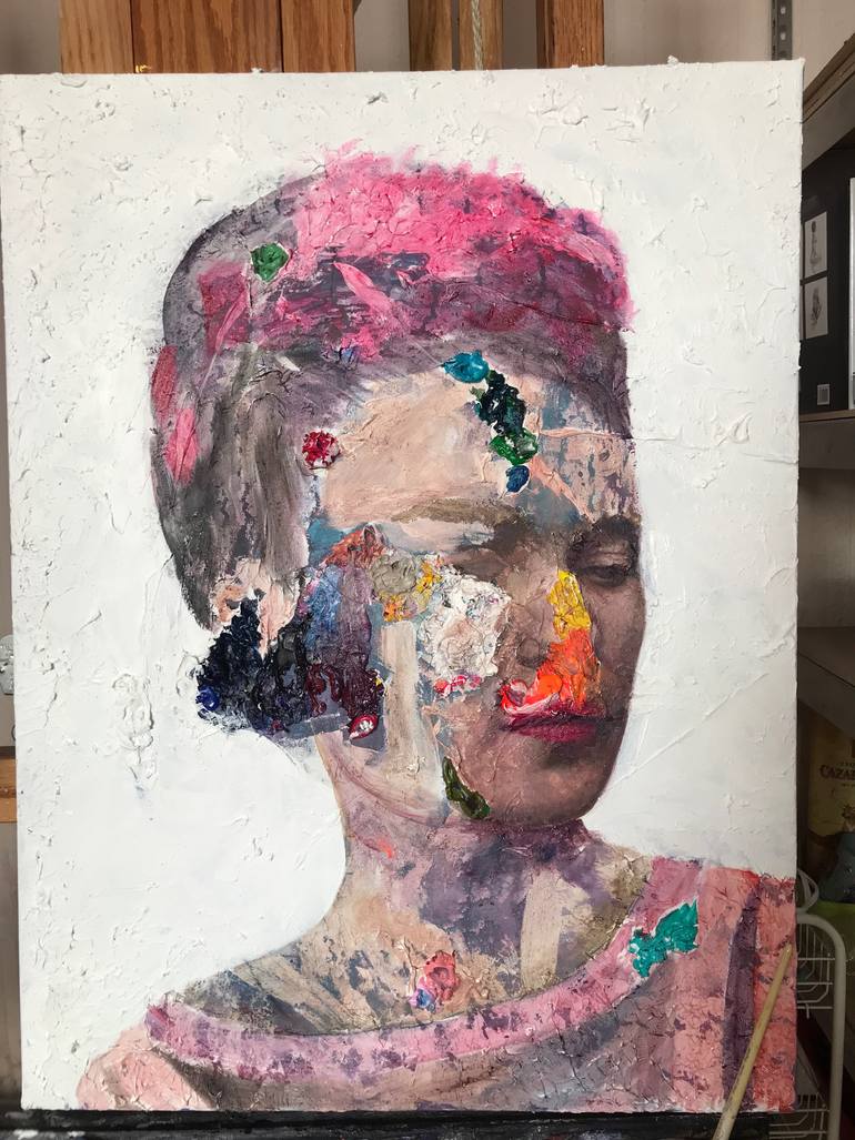 Original Abstract People Painting by Regina Jean
