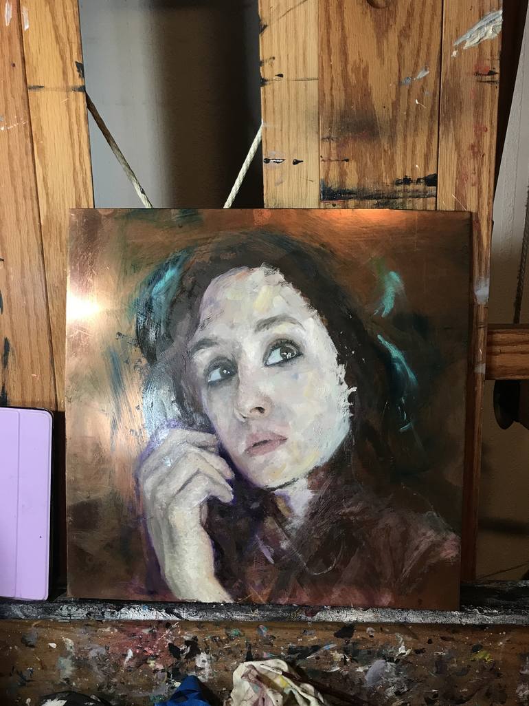 Original Figurative Portrait Painting by Regina Jean