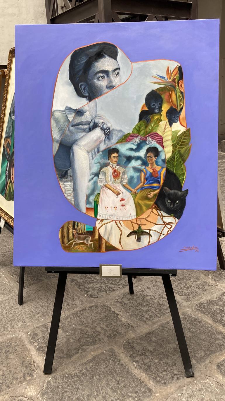 Original Cubism Portrait Painting by Regina Jean