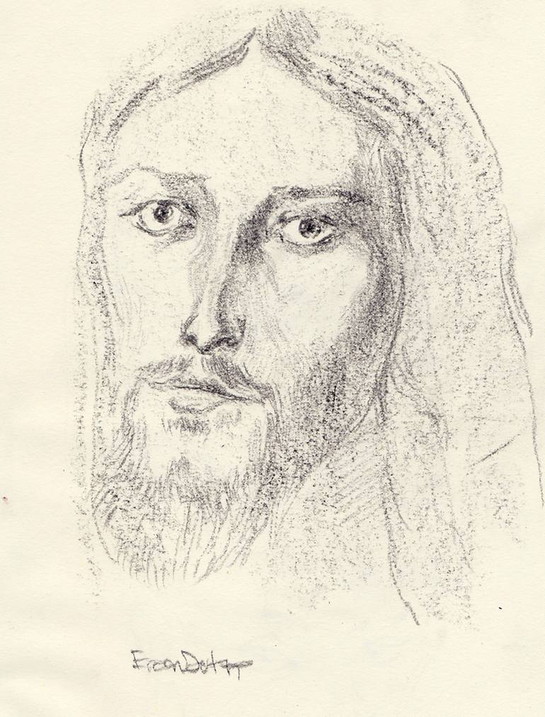 jesus Drawing by Ercan Sert | Saatchi Art