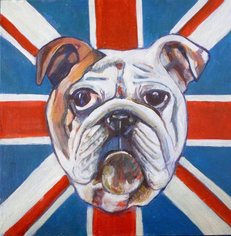 British Bulldog Painting by Carol Bwye | Saatchi Art