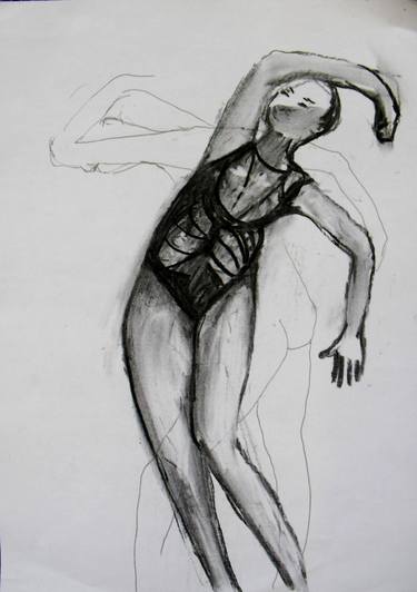 Original Figurative Women Drawings by Carol Bwye