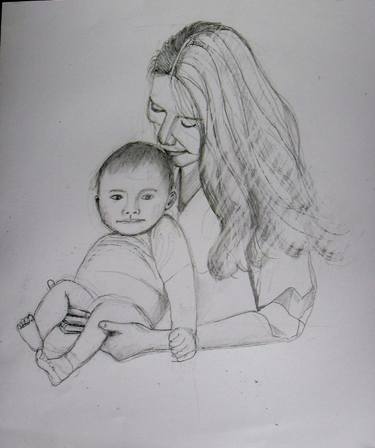 Original Figurative Women Drawings by Carol Bwye