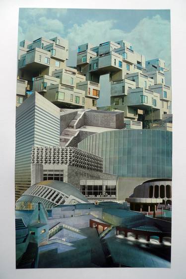 Original Cubism Architecture Collage by Denis Kollasch