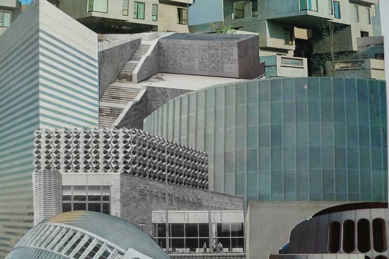 Original Cubism Architecture Collage by Denis Kollasch