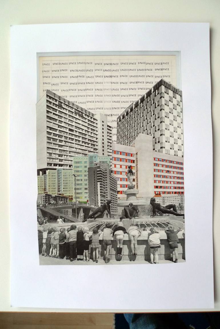 Original Illustration Cities Collage by Denis Kollasch