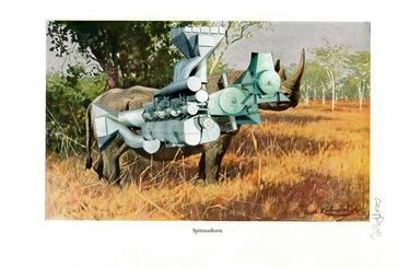 Original Figurative Animal Collage by Denis Kollasch