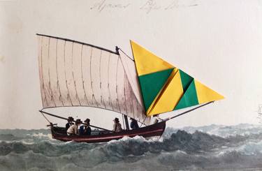 Faltage - sails on board / gelb-grün thumb