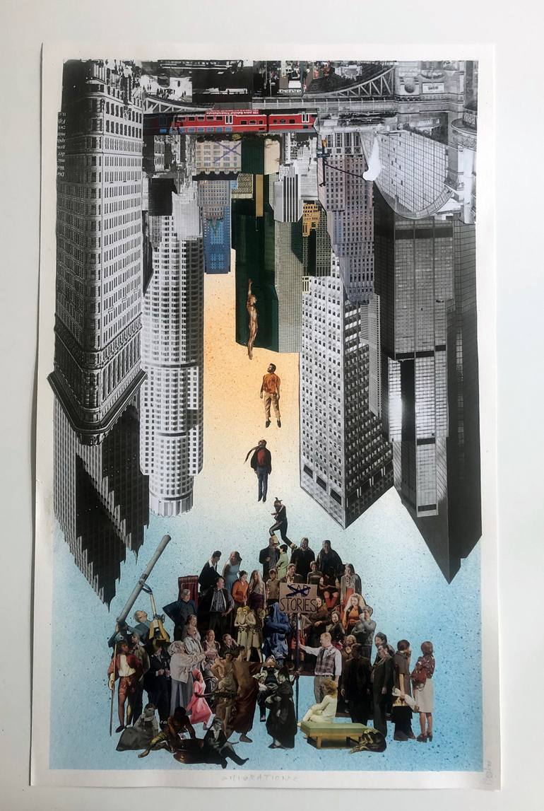 Original Conceptual Cities Collage by Denis Kollasch