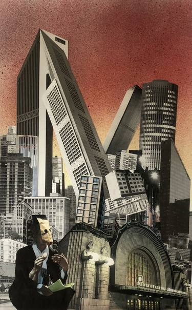Original Conceptual Cities Collage by Denis Kollasch