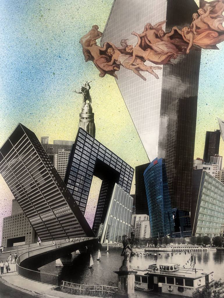 Original Conceptual Cities Collage by Denis Kollasch