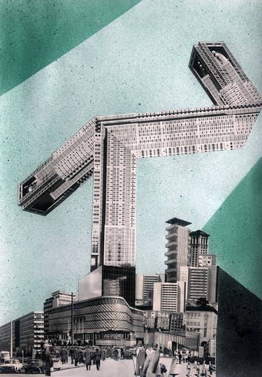 Original Surrealism Architecture Collage by Denis Kollasch