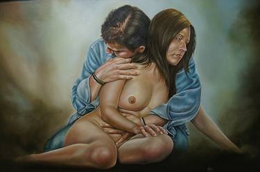 Print of Nude Paintings by Sergio Calderon
