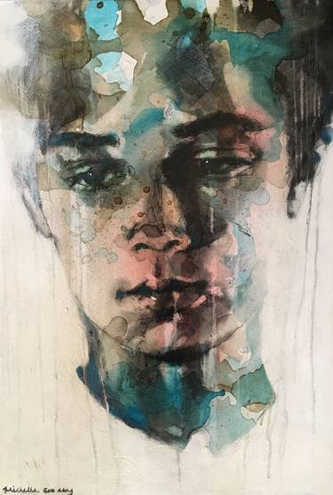Original Expressionism Portrait Paintings by Michelle Eva May