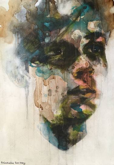 Original Abstract Expressionism Portrait Paintings by Michelle Eva May
