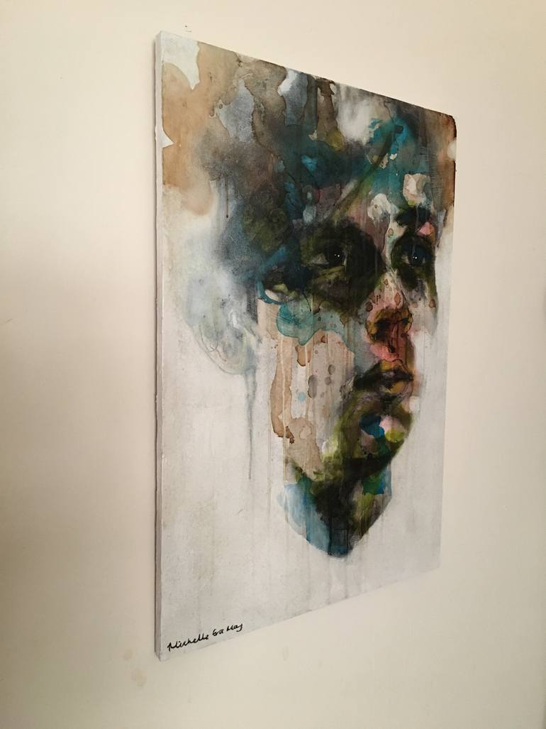 Original Abstract Expressionism People Painting by Michelle Eva May