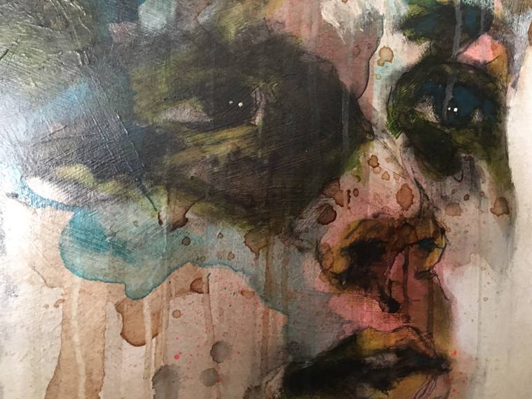 Original Abstract Expressionism People Painting by Michelle Eva May
